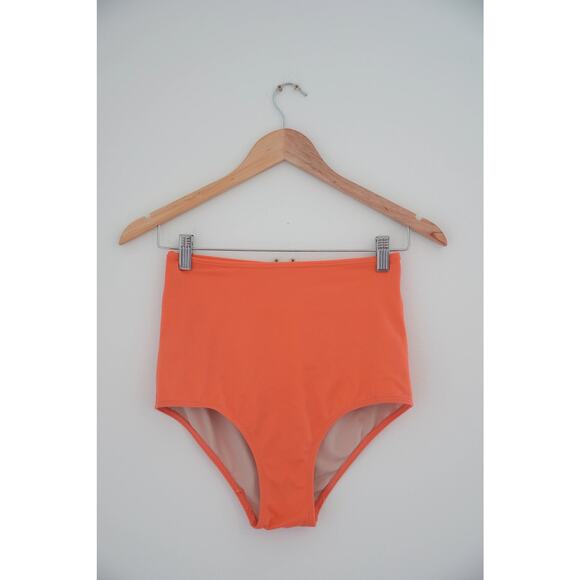 Kortni Jeane High Waisted Coral Bikini Bottoms Size Small - Picture 1 of 3